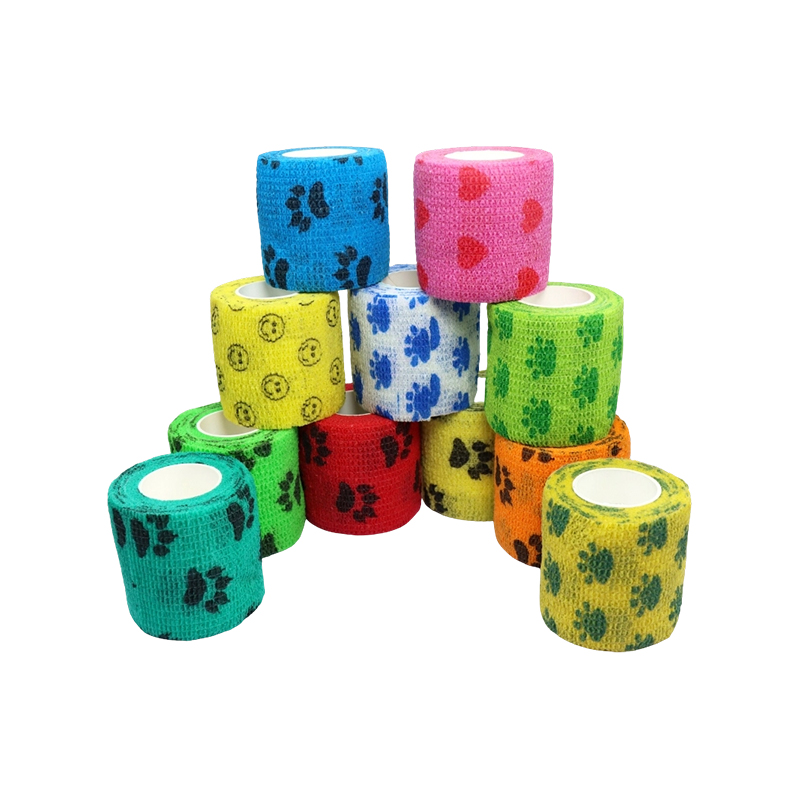 Niet-geweven elastische samenhangende wikkelbandage (print) tape